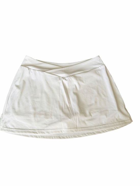 OQQ Pants - OQQ White Athletic Skort with Crossover Waistband size large